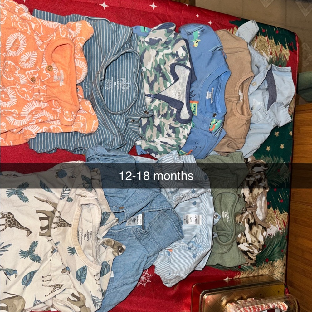 Assorted Baby Onesies + short sets  12-18 Months